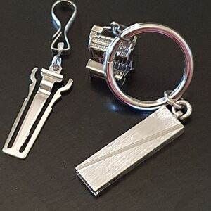 Vintage Anson Sterling Silver Twin Lock Key Protector Keychain - Box & Papers